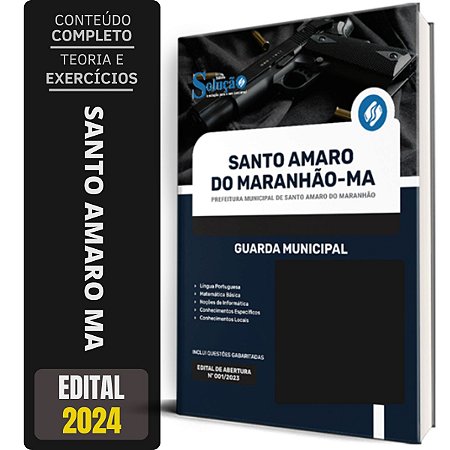 Apostila Prefeitura de Santo Amaro MA 2024 - Guarda Municipal