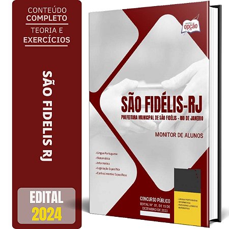 Apostila Prefeitura de São Fidelis RJ 2024 - Monitor de Alunos