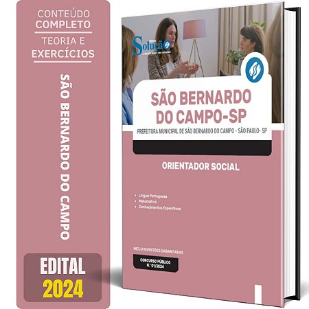 Apostila Prefeitura de São Bernardo do Campo SP 2024 - Orientador Social
