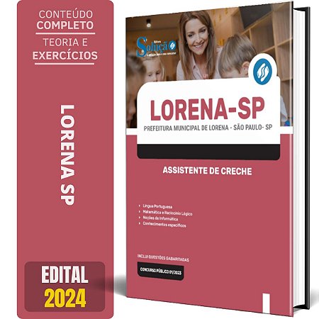 Apostila Prefeitura de Lorena SP 2024 - Assistente de Creche