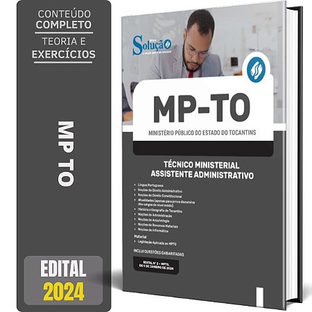 Apostila MP TO 2024 - Técnico Ministerial: Assistente Administrativo