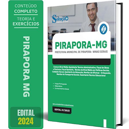 Apostila Prefeitura de Pirapora MG 2024 - Comum Nível Médio