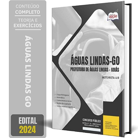 Apostila Prefeitura de Águas Lindas GO 2024 - Motorista A/B