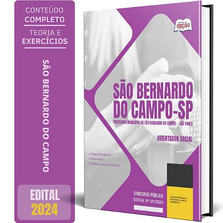 Apostila Prefeitura de São Bernardo do Campo SP 2024 - Orientador Social