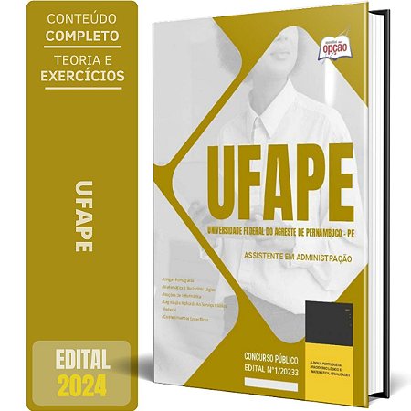 Apostila UFAPE PE 2024 - Assistente em Administração