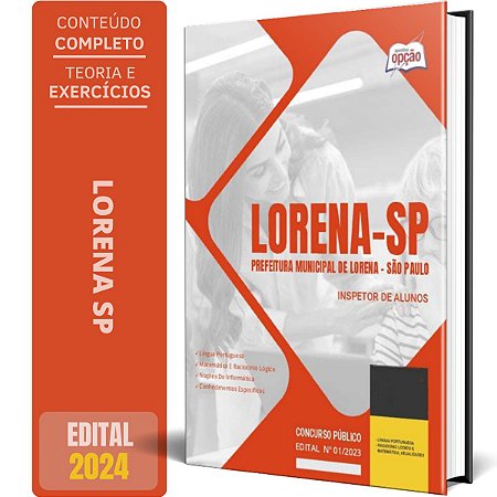 Apostila Prefeitura de Lorena SP 2024 - Inspetor de Alunos