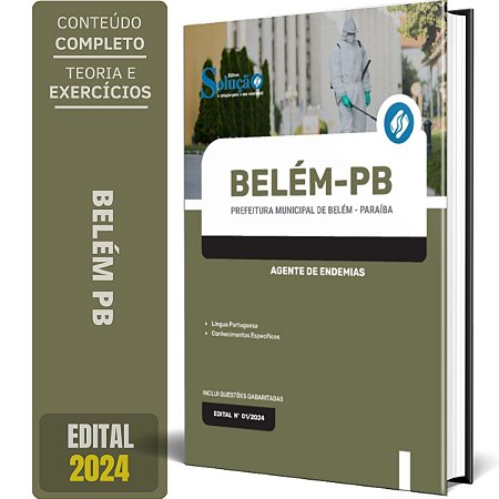 Apostila Prefeitura de Belém PB 2024 - Agente de Endemias