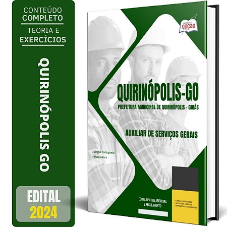Apostila Prefeitura de Quirinópolis GO 2024 - Auxiliar de Serviços Gerais