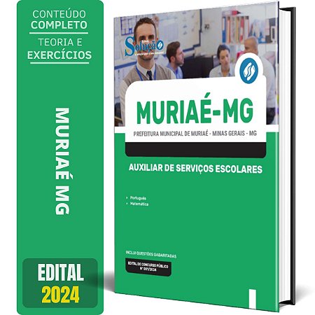 Apostila Prefeitura de Muriaé MG 2024 - Auxiliar de Serviços Escolares
