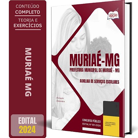Apostila Prefeitura de Muriaé MG 2024 - Auxiliar de Serviços Escolares
