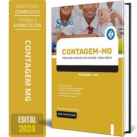 Apostila Prefeitura de Contagem MG 2024 - Pedagogo - PED
