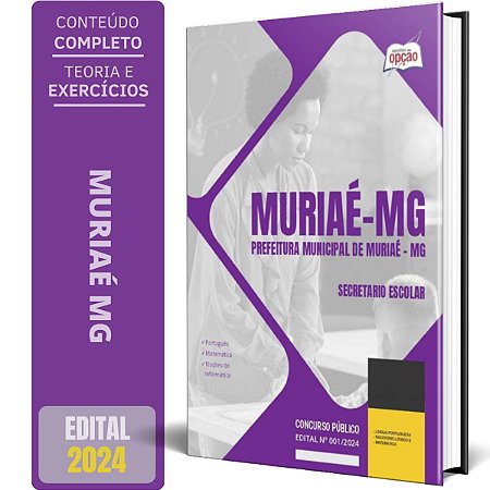 Apostila Prefeitura de Muriaé MG 2024 - Secretario Escolar