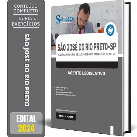 Apostila Câmara São José do Rio Preto SP 2024 - Agente Legislativo