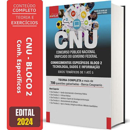Apostila CNU 2024 - BLOCO 2 - Conhecimentos Específicos - Tecnologia, Dados E Informação