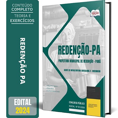 Apostila Prefeitura de Redenção PA 2024 - Agente de Infraestrutura Educacional II - Merendeira