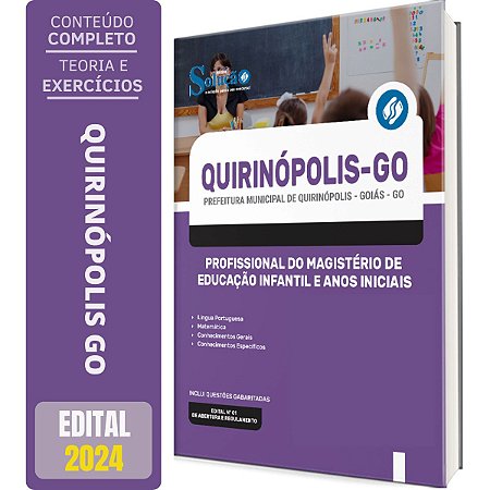Apostila Prefeitura de Quirinópolis GO 2024 - Profissional do Magistério de Educação Infantil e Anos Iniciais