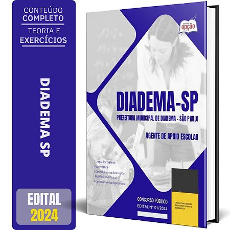 Apostila Prefeitura de Diadema SP 2024 - Agente de Apoio Escolar