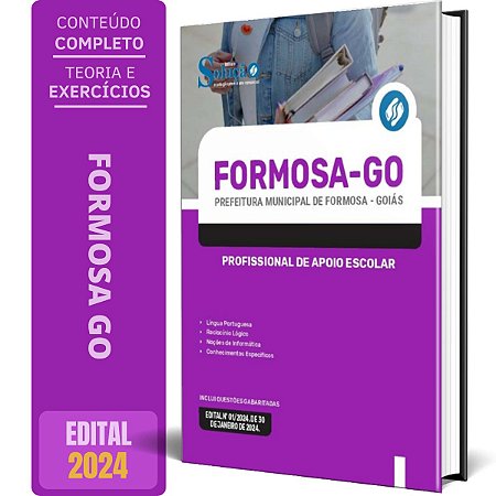Apostila Prefeitura de Formosa GO 2024 - Profissional de Apoio Escolar