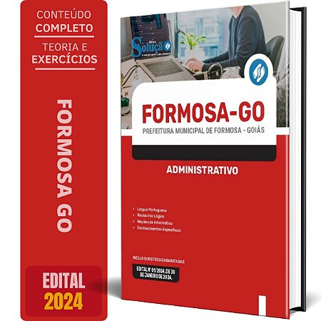 Apostila Prefeitura de Formosa GO 2024 - Administrativo