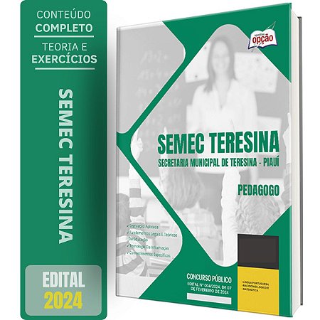 Apostila SEMEC Teresina PI 2024 - Pedagogo