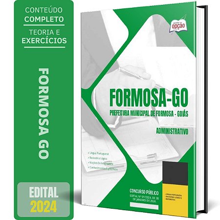 Apostila Prefeitura de Formosa GO 2024 - Administrativo