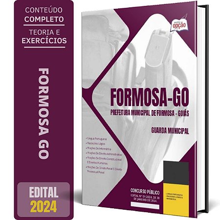 Apostila Prefeitura de Formosa GO 2024 - Guarda Municipal