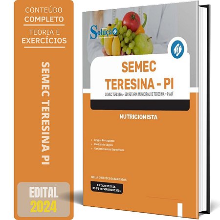 Apostila SEMEC Teresina PI 2024 - Nutricionista