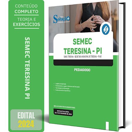 Apostila SEMEC Teresina PI 2024 - Pedagogo