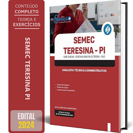 Apostila SEMEC Teresina PI 2024 - Analista Técnico Administrativo
