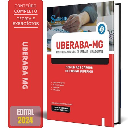 Apostila Prefeitura de Uberaba MG 2024 - Comum aos Cargos de Ensino Superior