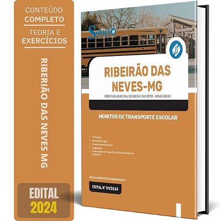 Apostila Prefeitura de Ribeirão das Neves MG 2024 - Monitor de Transporte Escolar
