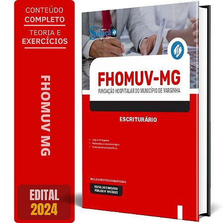 Apostila FHOMUV MG 2024 - Escriturário
