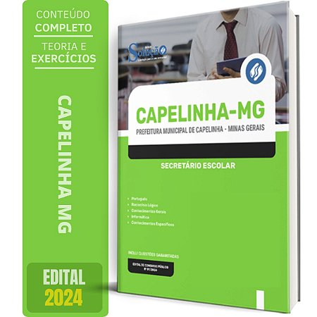 Apostila Prefeitura de Capelinha MG 2024 - Secretário Escolar