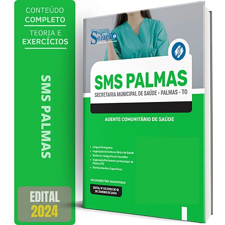 Apostila Prefeitura de Palmas TO (SMS Palmas) 2024 - Agente Comunitário de Saúde