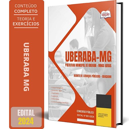 Apostila Prefeitura de Uberaba MG 2024 - Agente de Serviços Públicos - Educador