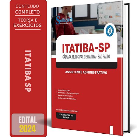 Apostila Câmara de Itatiba SP 2024 - Assistente Administrativo
