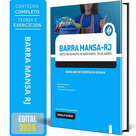 Apostila Barra Mansa RJ 2024 - Auxiliar de Serviços Gerais