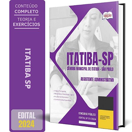 Apostila Câmara de Itatiba SP 2024 - Assistente Administrativo