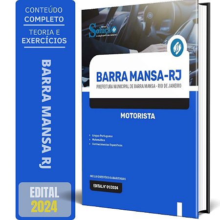 Apostila Prefeitura de Barra Mansa RJ 2024 - Motorista
