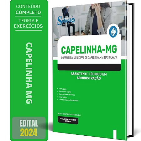 Apostila Prefeitura de Capelinha MG 2024 - Assistente Técnico em Administração