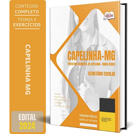Apostila Prefeitura de Capelinha MG 2024 - Secretário Escolar