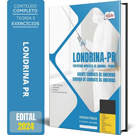 Apostila Prefeitura de Londrina PR 2024 - Agente Combate às Endemias - Serviço de Combate às Endemias