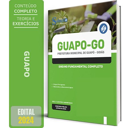 Apostila Prefeitura de Guapó GO 2024 - Ensino Fundamental Completo