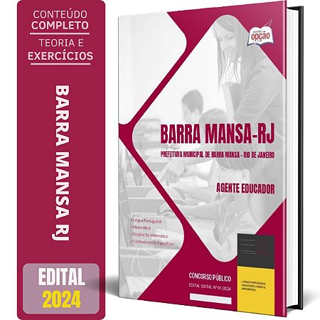Apostila Prefeitura de Barra Mansa RJ 2024 - Agente Educador
