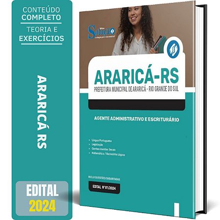 Apostila Prefeitura de Araricá RS 2024 - Agente Administrativo e Escriturário