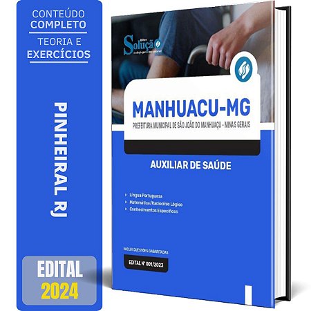 Apostila Prefeitura de São João do Manhuaçu MG 2024 - Auxiliar de Saúde