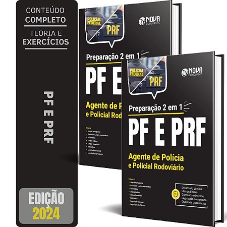 Apostila PF e PRF 2024 - Preparação 2 em 1 - Agente de Polícia e Policial Rodoviário