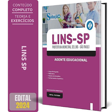 Apostila Prefeitura de Lins SP 2024 - Agente Educacional