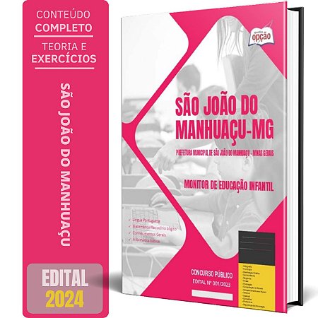 Apostila Prefeitura de São João do Manhuaçu MG 2024 - Monitor de Educação Infantil