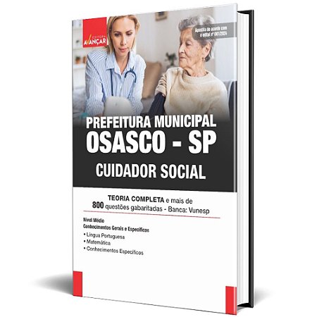 Apostila Prefeitura De Osasco Sp 2024 - Cuidador Social